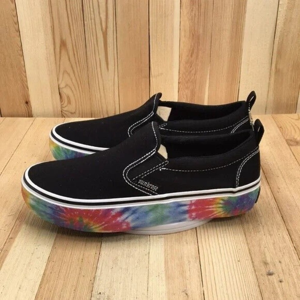 NWT. Punk Rose Shoes Slip On Vegan Black Canvas Skate Size 7.5 Women 3022 - Picture 5 of 12